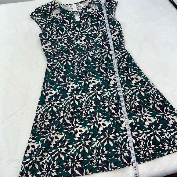 Mata Traders Women's Green Purple 100% Cotton Boho Dress Floral S/S Size MD - Picture 11 of 12